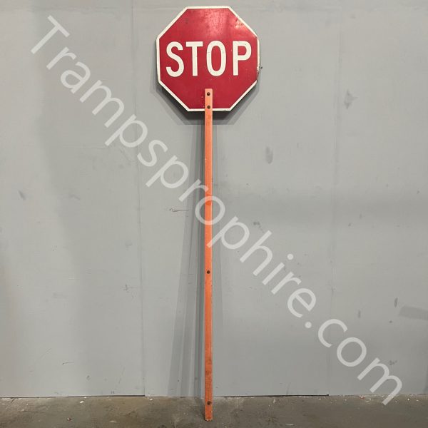 Road Stop/Slow Sign on Pole