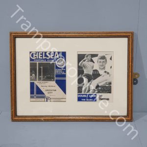 Vintage Framed Football Program Poster