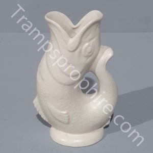 White Fish Ceramic Vase