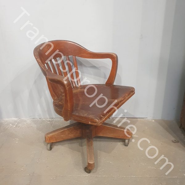 Wooden Office Captain Chair
