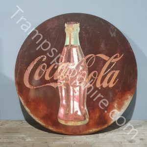 Large Coca Cola Metal Button Sign
