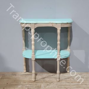 Blue and Beige Painted Console Table