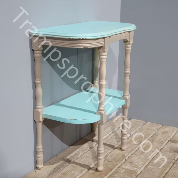 Blue and Beige Painted Console Table