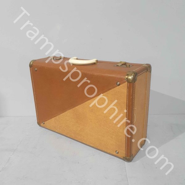 Brown and Tan Suitcase