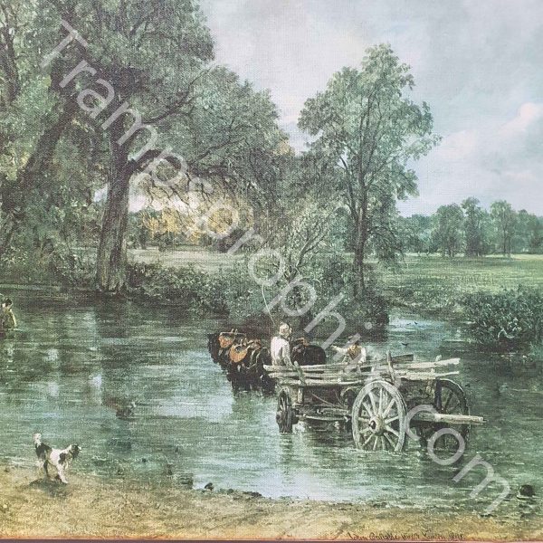 Cart in River Painting