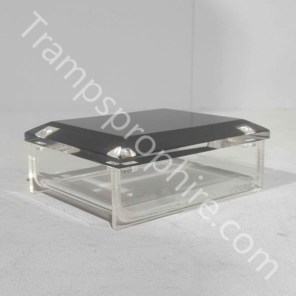 Clear and Black Perspex Trinket Boxes