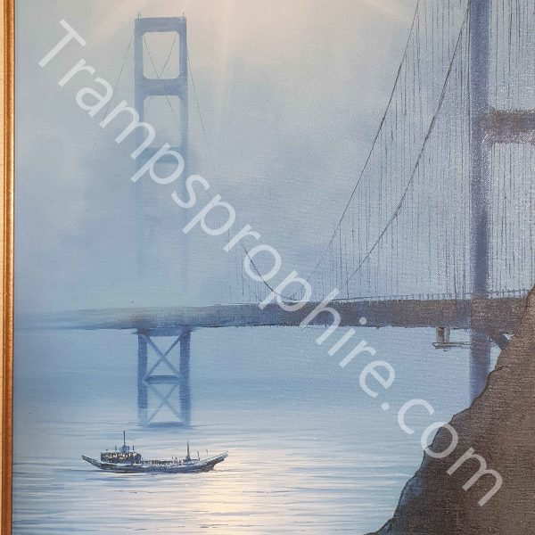 Framed Suspension Bridge Painting