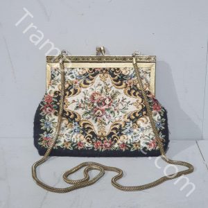 Black Tapestry Handbag