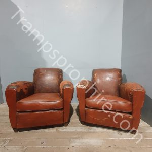 Brown Leather Armchairs