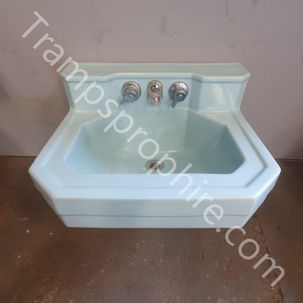 Blue Toilet & Sink Set