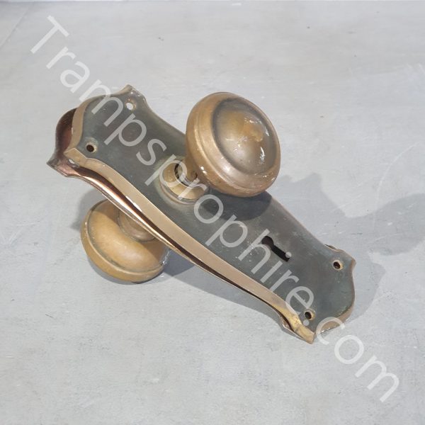 Brass Door Knob Handle and Surround