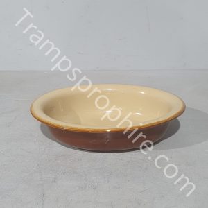 Brown Ceramic Oval Dish
