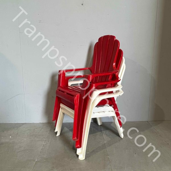 Red & White Children's Garden Chairs