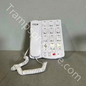 White Large Button Telephone