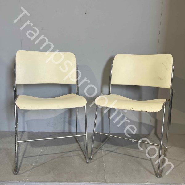 White Stacking Chairs