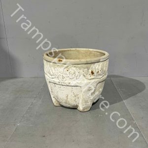 White Stone Plant Pot