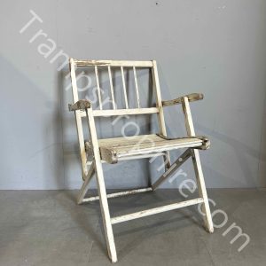 White Folding Wooden Chair