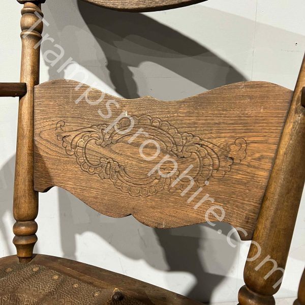 Wooden Press Back Rocking Chair