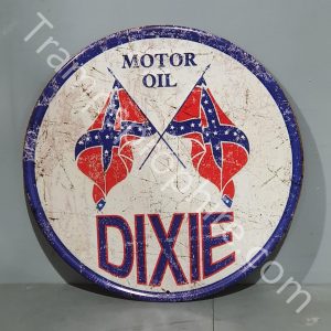 Dixie Motor Oil Metal Tin Sign
