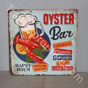 Oyster Bar Metal Sign