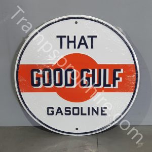 Gulf Gasoline Metal Tin Sign