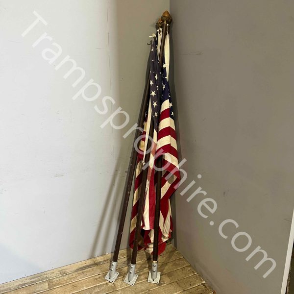 American Flags on Pole