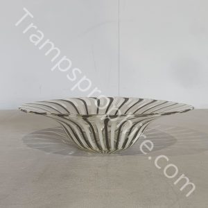 Black and White Striped Glass Bowl