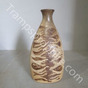 Brown Mid Century Pottery Vase