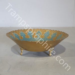 Decorative Brass Footed Bowl