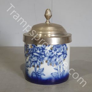 Decorative Ceramic Jar With Pewter Lid