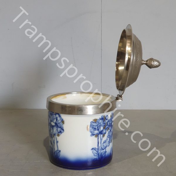 Decorative Ceramic Jar With Pewter Lid
