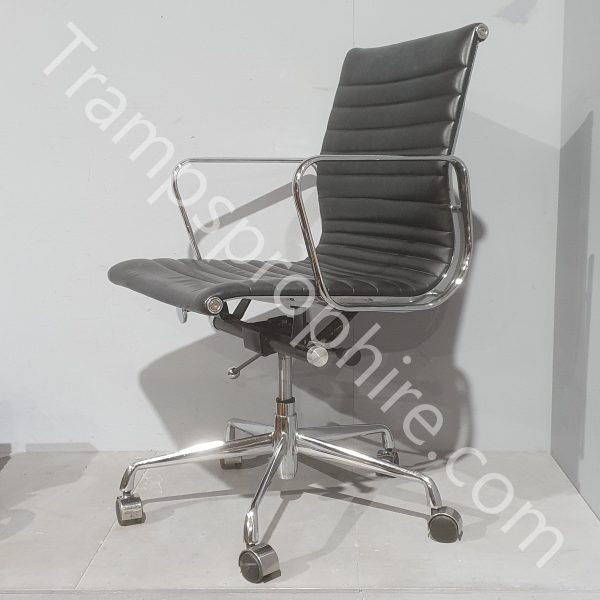 Eames Style Black Swivel Chair