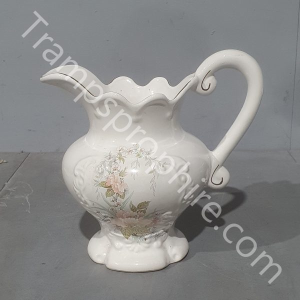 English Floral Pitcher and Wash Bowl