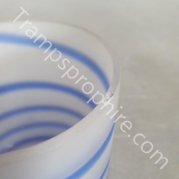 Frosted Blue Swirl Glass