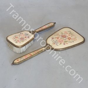 Vintage Hair Brush and Mirror Set