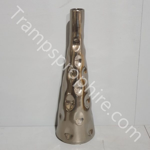 Tall Metallic Dimpled Ceramic Vases