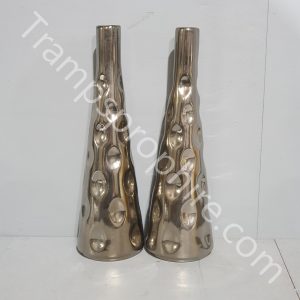 Tall Metallic Dimpled Ceramic Vases