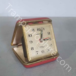 Red Westclox Travel Clock