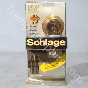 Schlage Brass Door Deadbolt In Packaging