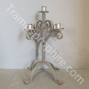 Silver Coloured Metal Candlestick