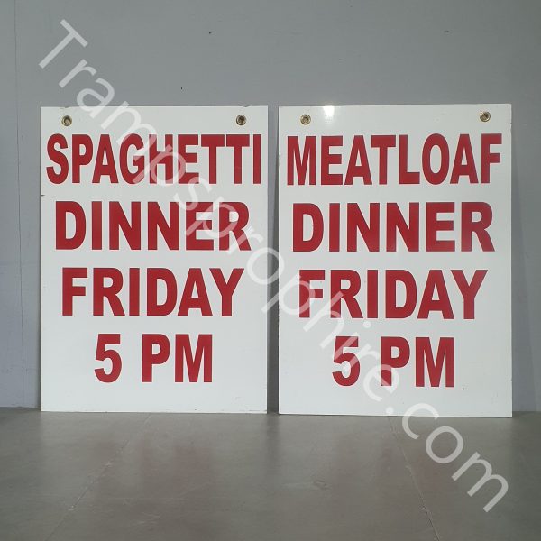 Double Sided Dinner Signs