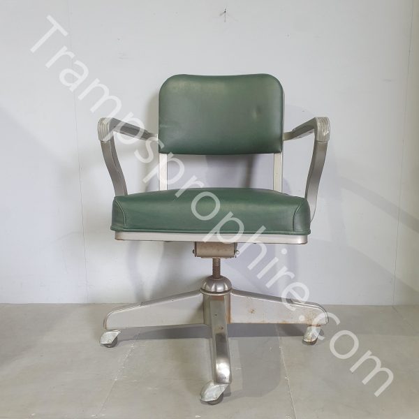 Green Tanker Style Office Swivel Chair