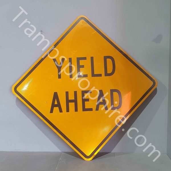 Large Reflective Yield Ahead Road Sign