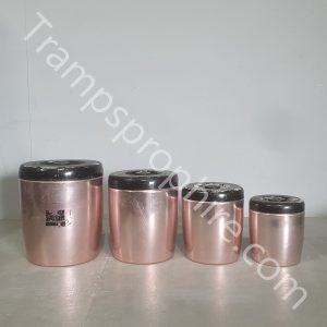 Set of 4 Pink Kitchen Canisters