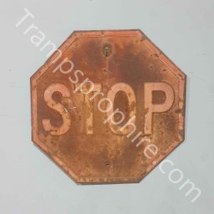 American Red Embossed Stop Road Sign