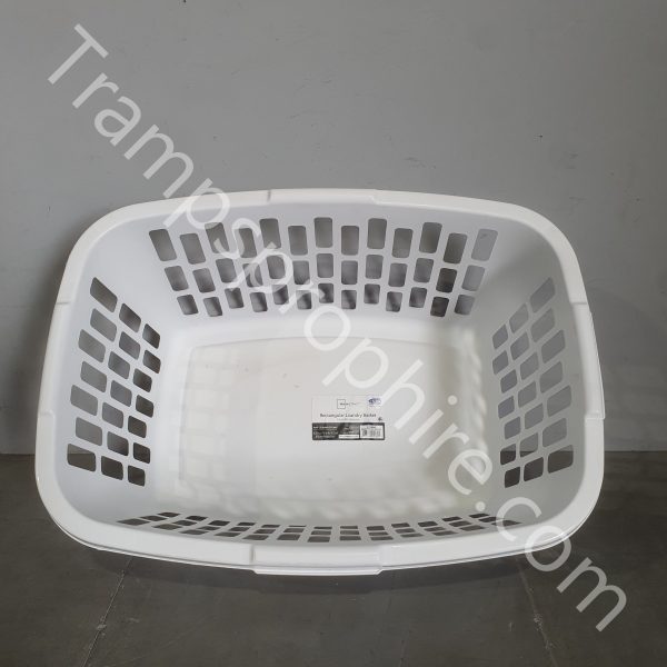 White Plastic Laundry Basket