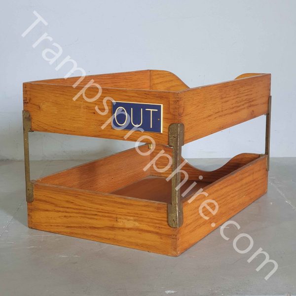 Wooden Office Paper In/Out Tray