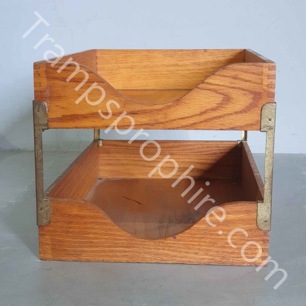 Wooden Office Paper In/Out Tray