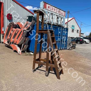 Wooden Rolling Step Ladders