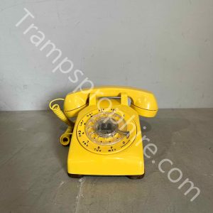 Yellow Rotary Dial Phone